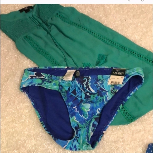 Ralph Lauren bikini , new . Blue/green. Sz 10 - Picture 1 of 3
